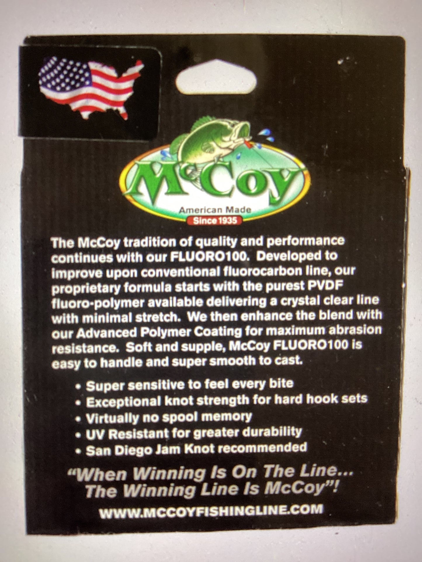 McCoy Fluoro 100 Fishing Line 50yds. 17lb.