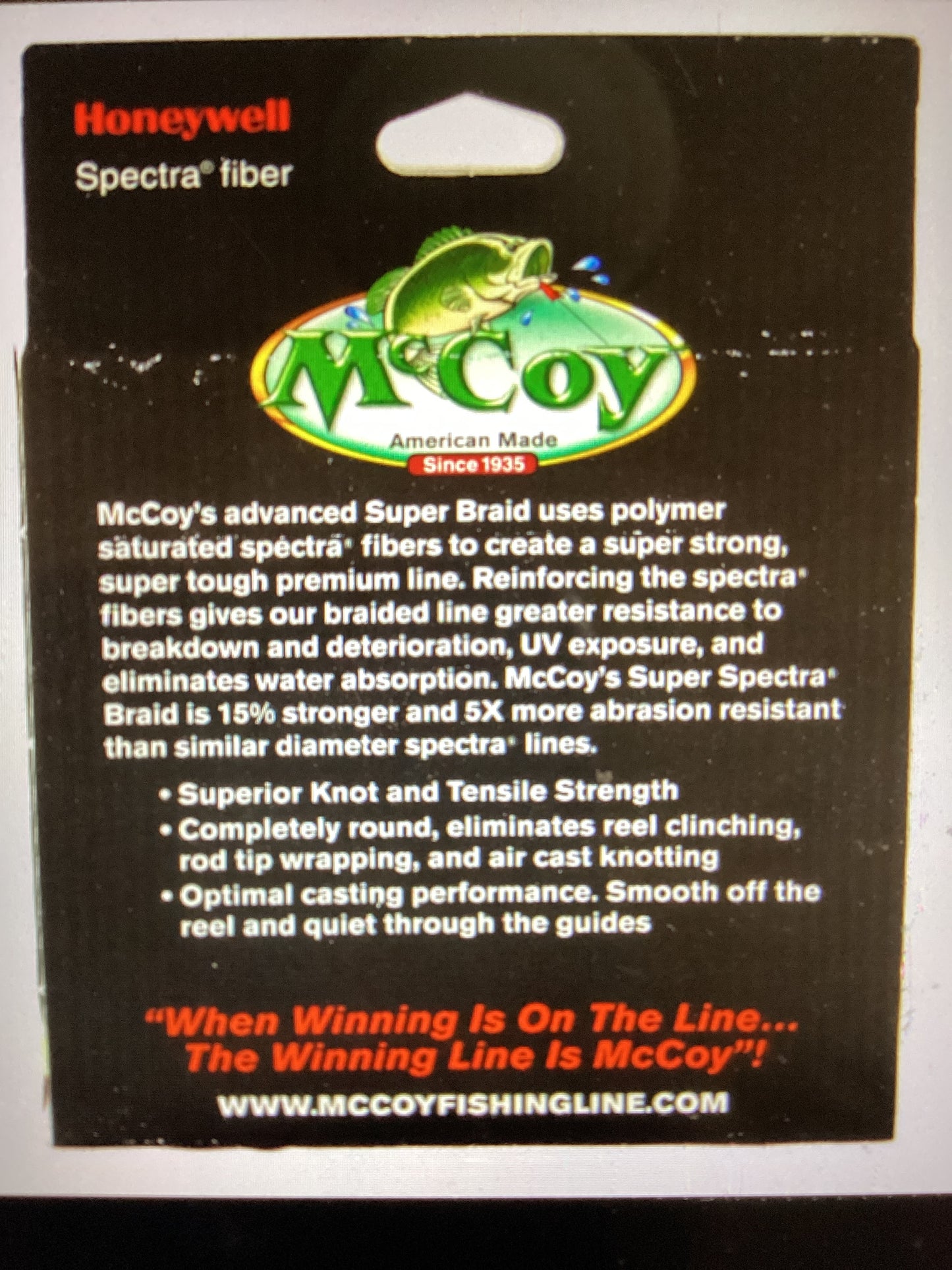 McCoy Super Spectra Braid “Mean Green” 300yds. 50lb.